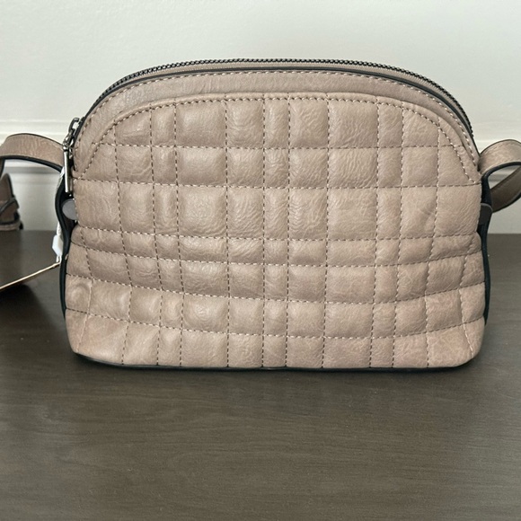 Sam & Hadley Quilted Crossbody Handbag - Cream 9" x 3" - Picture 1 of 16
